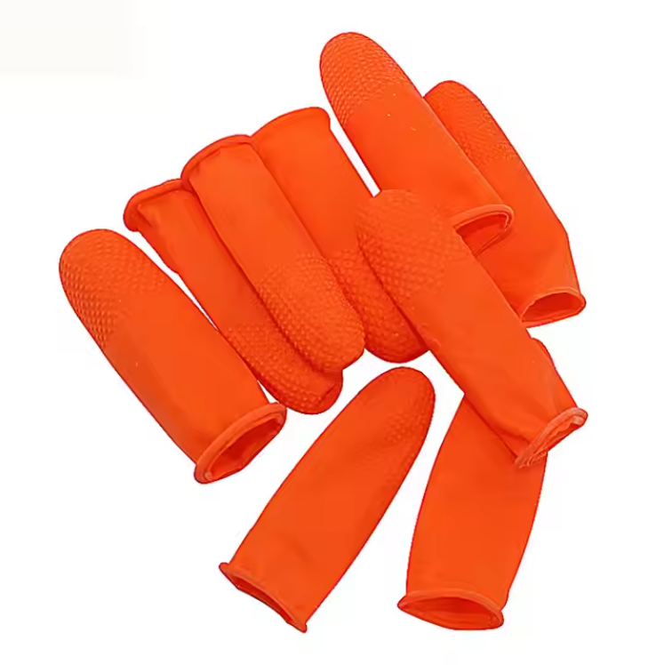 Orange Latex Finger Cots